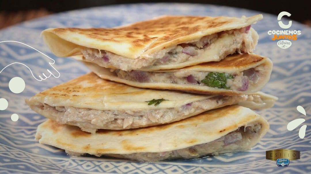 Quesadillas de atún y Yogurt Griego